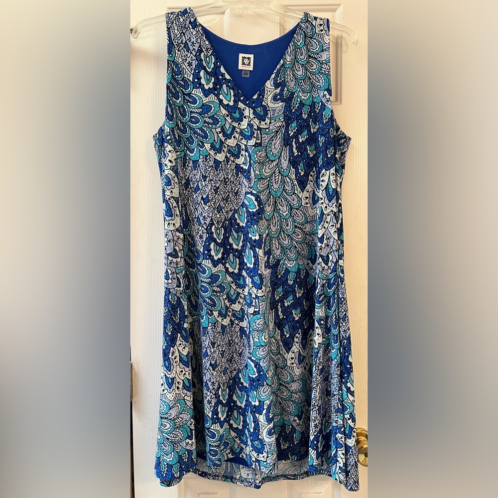Anne Klein Dress Peacock design